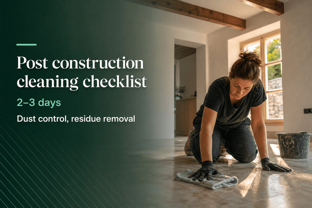 Post construction cleaning checklist: an Irish home guide