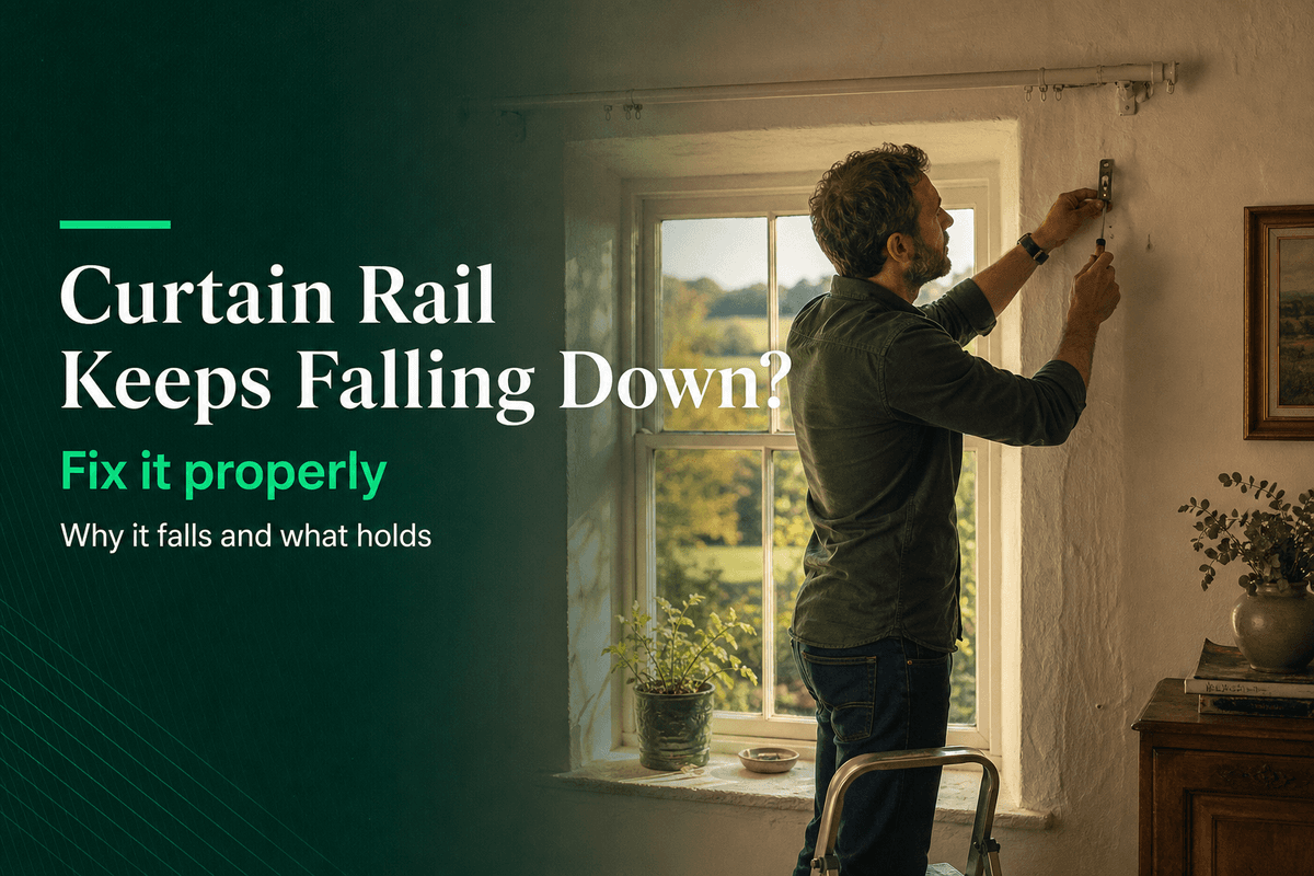 Curtain Rail Keeps Falling Down? Fix It Properly