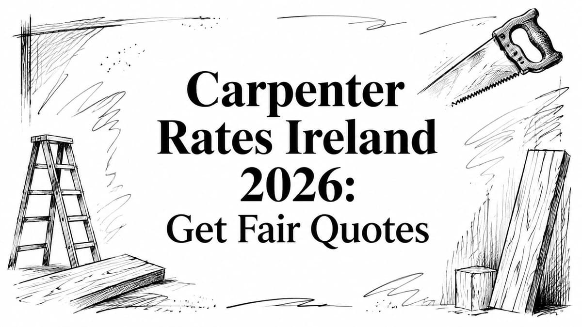 Carpenter Rates Ireland 2026: €40–€50/hr, €250–€300 a Day